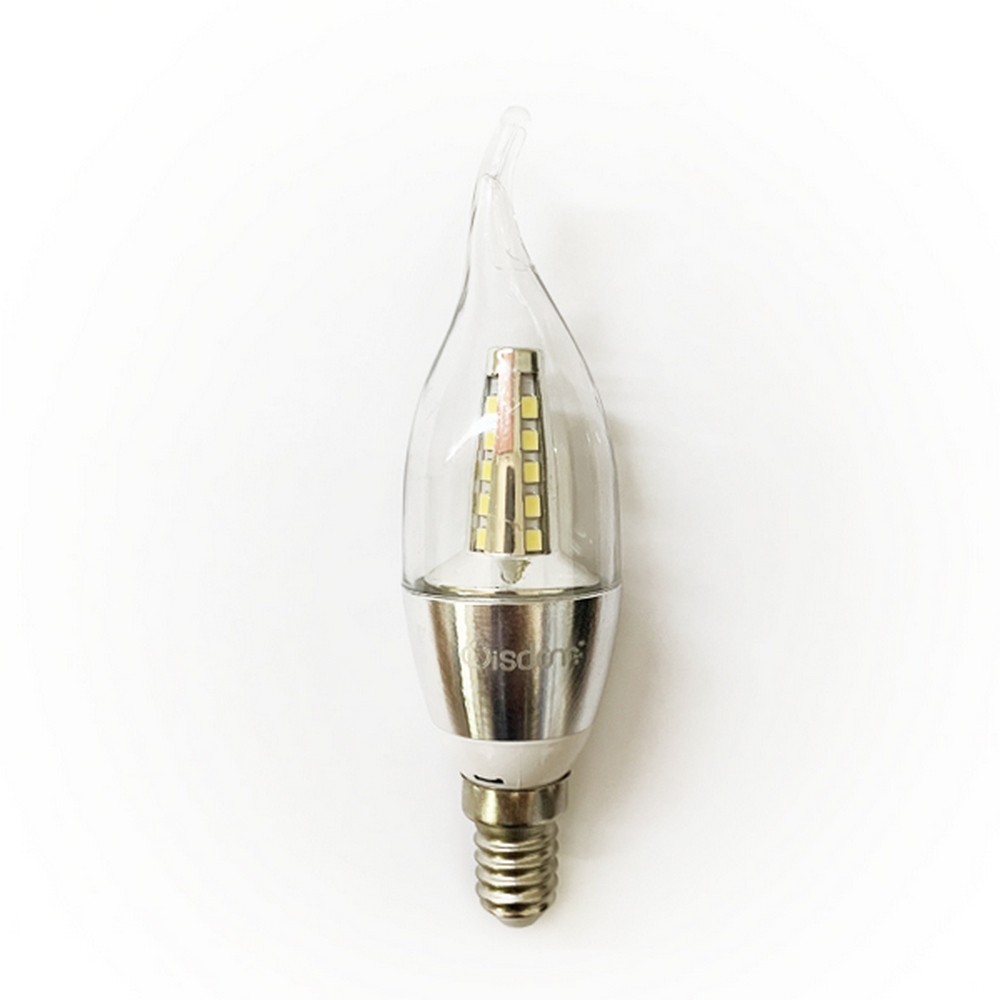 Lampadina Led E14 CL37 A Colpo Di Vento 5W Argento Bianco Freddo 6500K ...