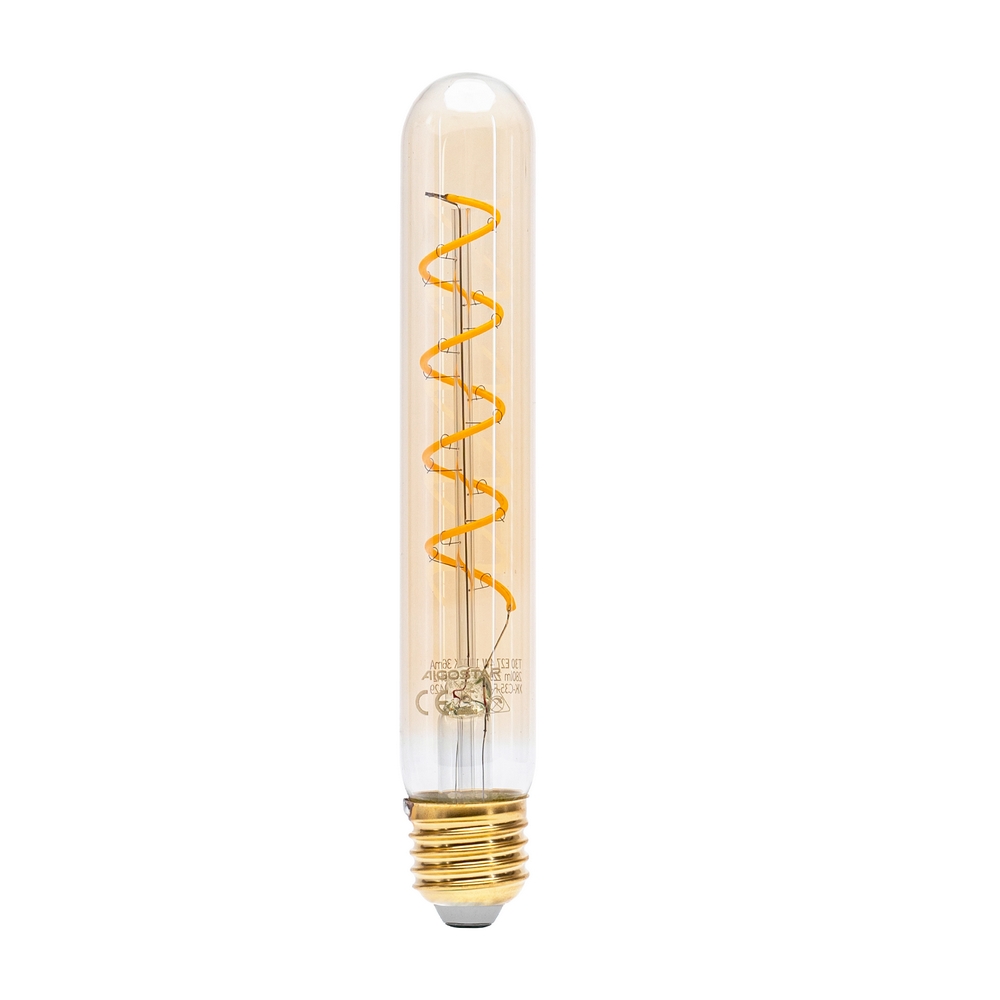 Lampadina Vintage Design Ambra attaco E27 con Spirale LED Bianco