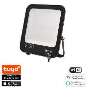 Foto principale Faro proiettore Led Smart Tuya 100W WiFi RGB + CCT luce regolabile e dimmerabile M LEDME