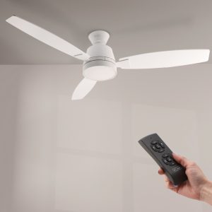 Foto principale Lampadario Ventilatore da soffitto White Bass 18W illuminazione Led regolabile con telecomando M LEDME