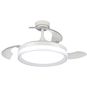 Foto principale Lampadario Ventilatore da soffitto White Yeray 36W illuminazione Led regolabile con telecomando M LEDME