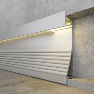 Foto principale Profilo Led battiscopa Swinsuit per strisce Led 12-24V da incasso 2 metri in alluminio M LEDME