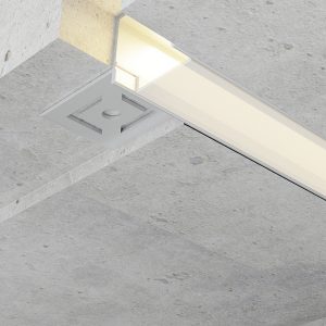 Foto principale Profilo Led piatto U Gilg per strisce Led 12-24V da incasso 2 metri in alluminio M LEDME