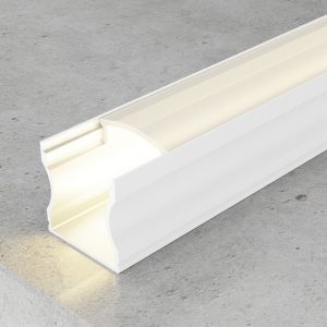 Foto principale Profilo Led piatto U High Bianco laccato per strisce Led 12-24V a superfice 2 metri in alluminio M LEDME