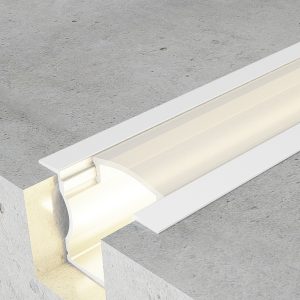 Foto principale Profilo Led piatto U Hight Bianco laccato per strisce Led 12-24V da incasso 2 metri in alluminio M LEDME