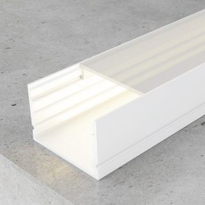 Foto principale Profilo Led piatto U Rok Bianco laccato per strisce Led 12-24V a superfice 2 metri in alluminio M LEDME