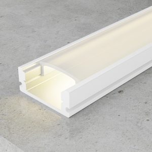 Foto principale Profilo Led piatto U Sid Bianco laccato per strisce Led 12-24V a superfice 2 metri in alluminio M LEDME