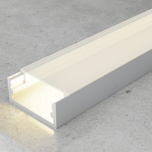 Foto principale Profilo Led piatto U Trake per strisce Led 12-24V a superfice 2 metri in alluminio M LEDME