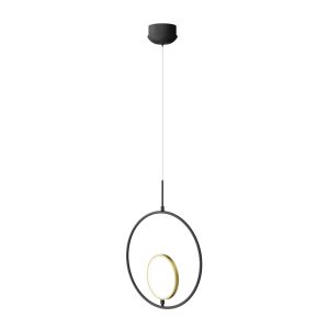 Foto principale Lampadario da soffitto Ring Nero 15W Bianco freddo 6500K Aigostar