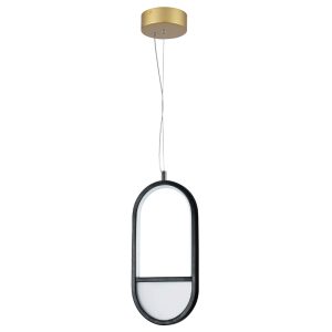 Foto principale Lampadario Led da soffitto Slit Nero 13,5W Bianco caldo 2700K Aigostar