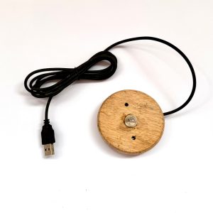 Foto principale Led RGB con Base in legno Ricambio per Lampada di sale Himalayano cavo USB Bianco