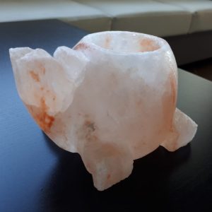 Foto principale Portacandela di Sale Himalayano Rosa naturale a forma di Tartaruga 750gr