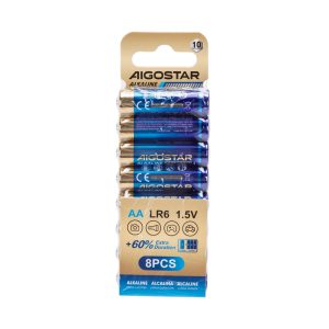 Foto principale Batteria Aigostar 1,5V AA Stilo Alcalina confezione da 8 pile