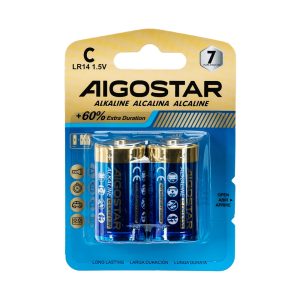 Foto principale Batteria Aigostar 1,5V C Mezzatorcia Alcalina confezione da 2 pile