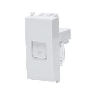 Foto principale Presa Dati LAN RJ45 CAT 6 UTP bianca compatibile anche con Vimar Plana