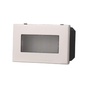 Foto principale Segnapasso Led 3 moduli 2,4W da incasso per scatola 503 bianco IP20 Bianco freddo 6000K compatibile anche con BTicino Axolute