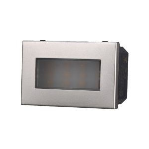 Foto principale Segnapasso Led 3 moduli 2,4W da incasso per scatola 503 grigio IP20 Bianco caldo 3000K compatibile anche con BTicino Axolute