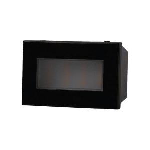 Foto principale Segnapasso Led 3 moduli 2,4W da incasso per scatola 503 nero IP20 Bianco caldo 3000K compatibile anche con BTicino Axolute