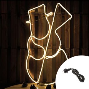 Foto principale Pupazzo di neve luminoso da 54cm 360 Led Neon Flex Bianco caldo 3000K da esterno Wisdom