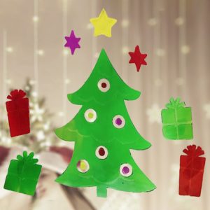 Foto principale Stickers Gel Albero di Natale con stelle adesivo di Natale per finestre Wisdom